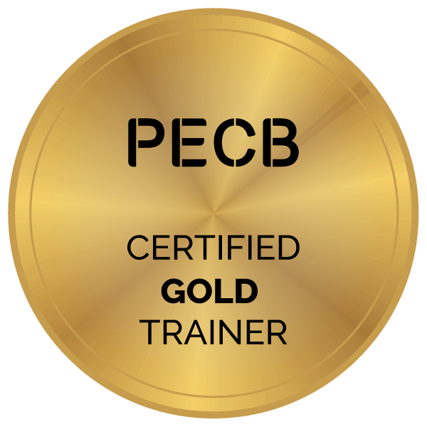 PECB Certified Gold Trainer badge